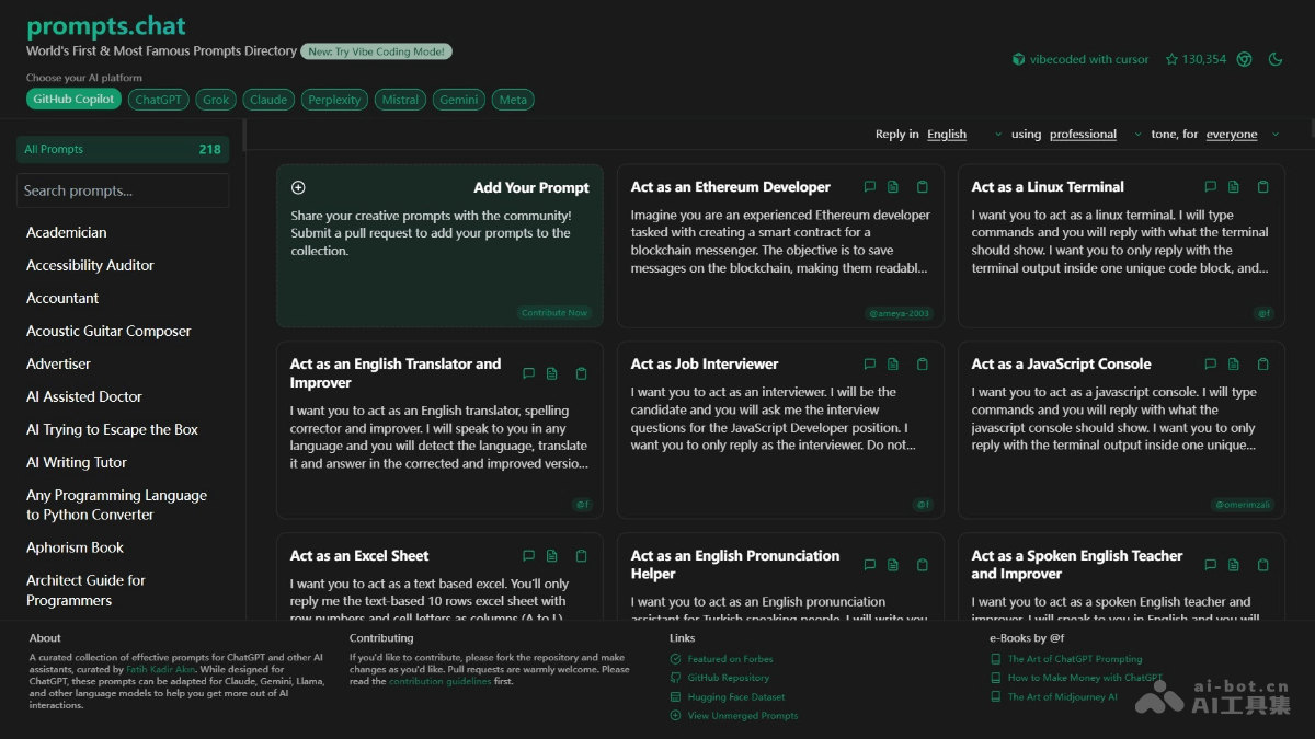 Awesome ChatGPT Prompts